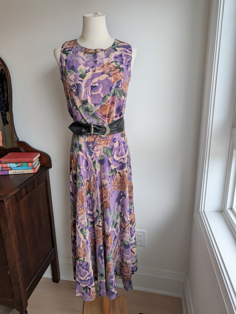 Vintage Dianne B 100% silk Midi Dress